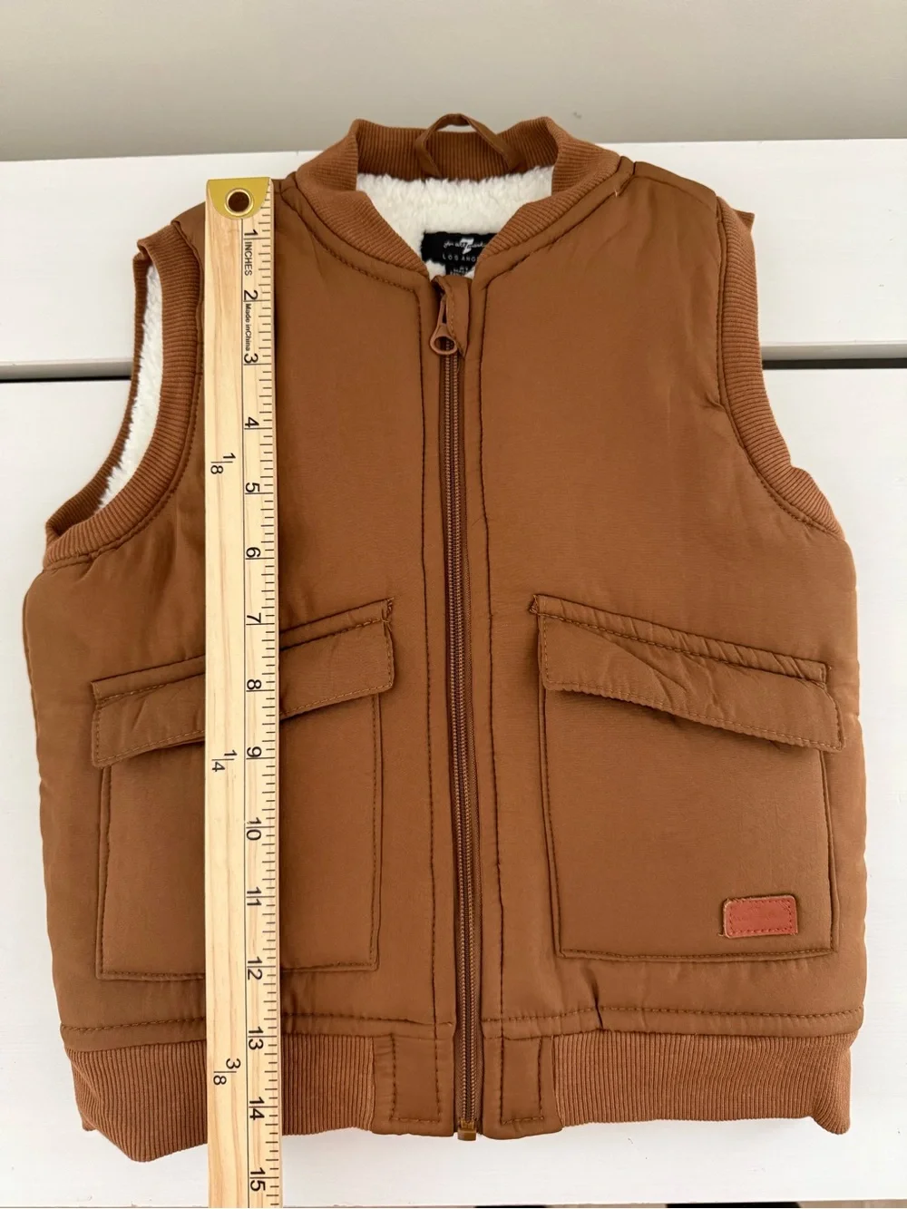 7 For All Mankind Sherpa Lined Puffer Vest 2T